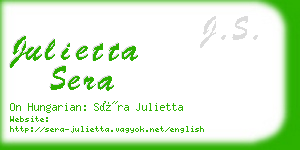 julietta sera business card